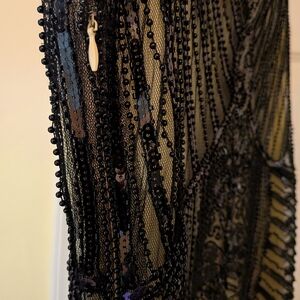 Elegant Black Beaded Dress